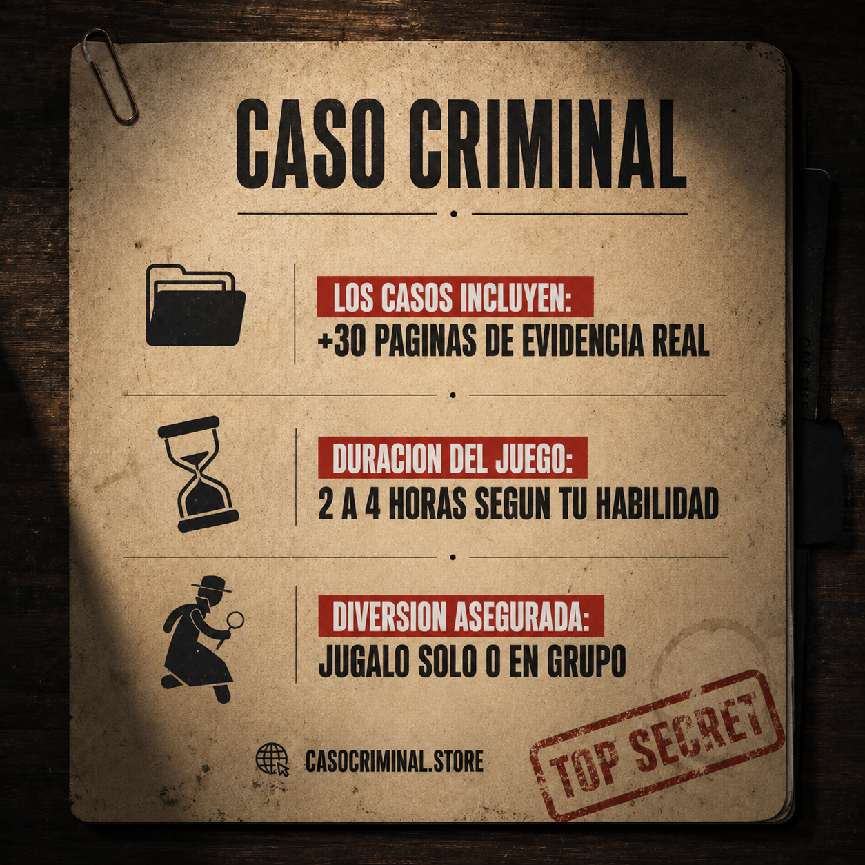 HOY 4X1 EN JUEGOS DE INVESTIGACIÓN: 3 CASOS REALES + 7 MINI CASOS EXPRESS🎁