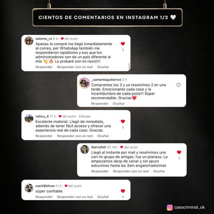 HOY 4X1 EN JUEGOS DE INVESTIGACIÓN: 3 CASOS REALES + 7 MINI CASOS EXPRESS🎁