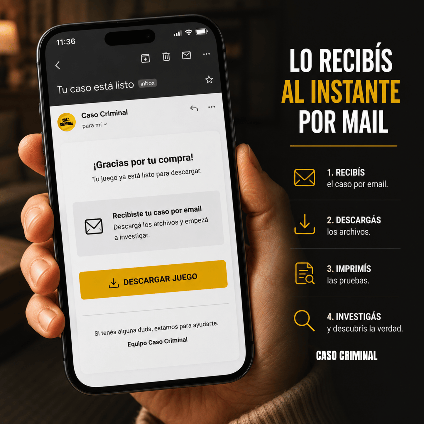 HOY 4X1 EN JUEGOS DE INVESTIGACIÓN: 3 CASOS REALES + 7 MINI CASOS EXPRESS🎁